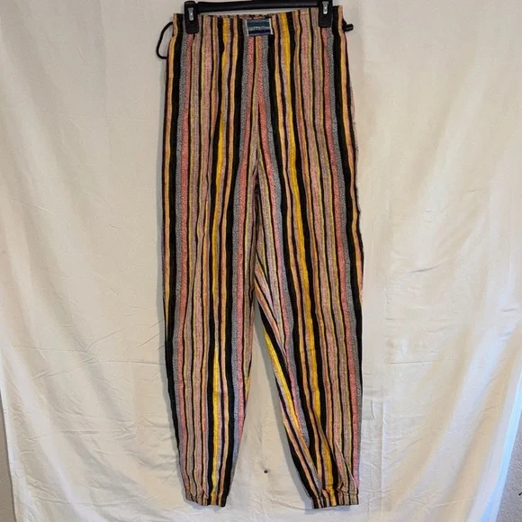 Vintage Gitano Striped Multicolor lounge Men's Pants - Picture 2 of 7
